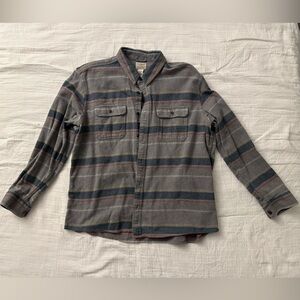 LLBean XL gray striped flannel button down.